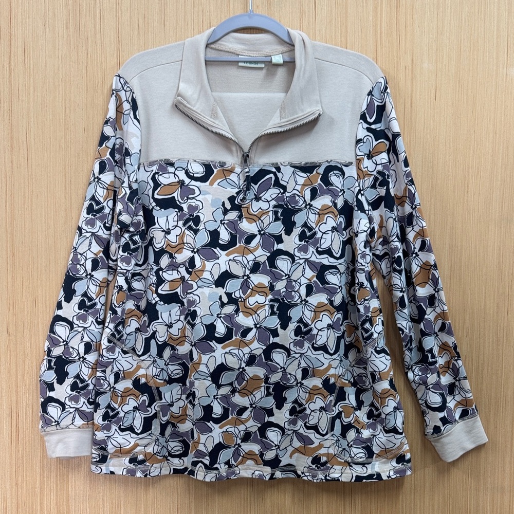 Floral Pattern Women's Sweatshirt and Pant set